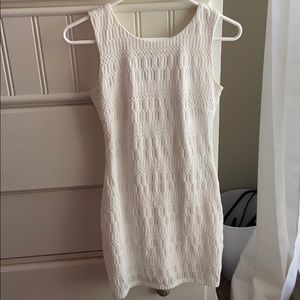 White form fitting dress